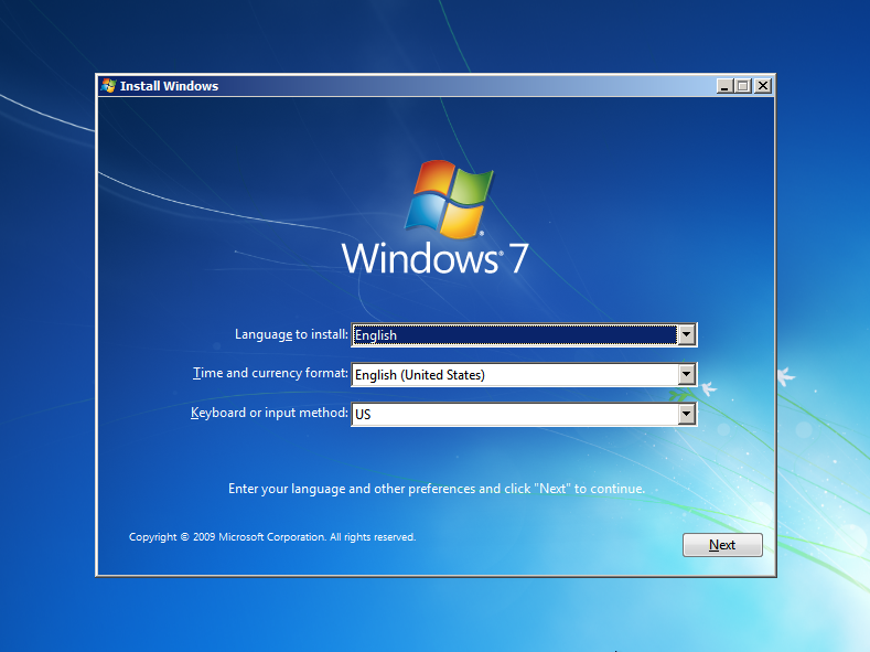 to Install Windows 7 –